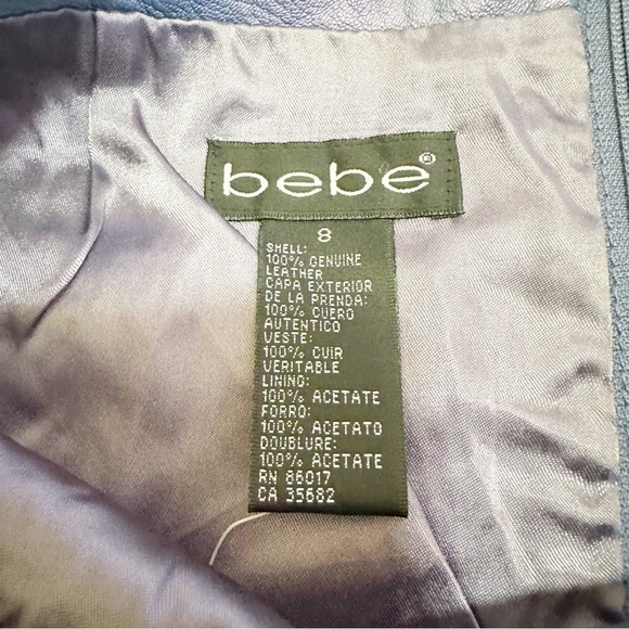 Bebe• 100% leather pencil skirt size 8 - Picture 6 of 7